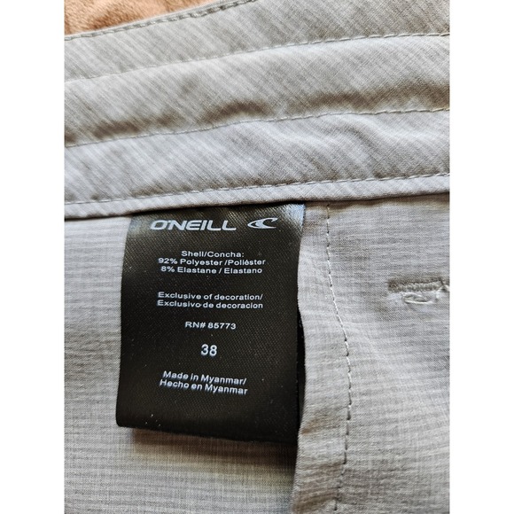 O'Neill Crossover Men's Gray Lightweight Cargo Shorts RN85773 Drawstring, Sz 38 - Picture 7 of 14